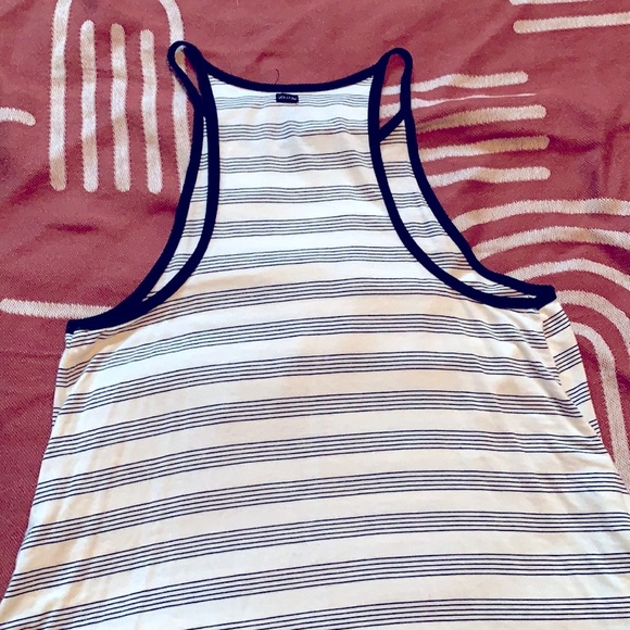 NWOT Volcom Striped Halter Neck Tank Top - Picture 4 of 5